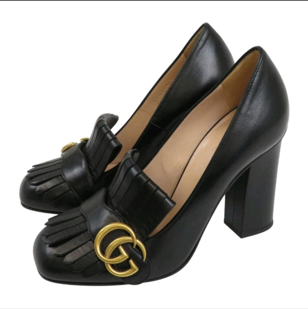 Gucci Marmont GG Mid Heel Loafers